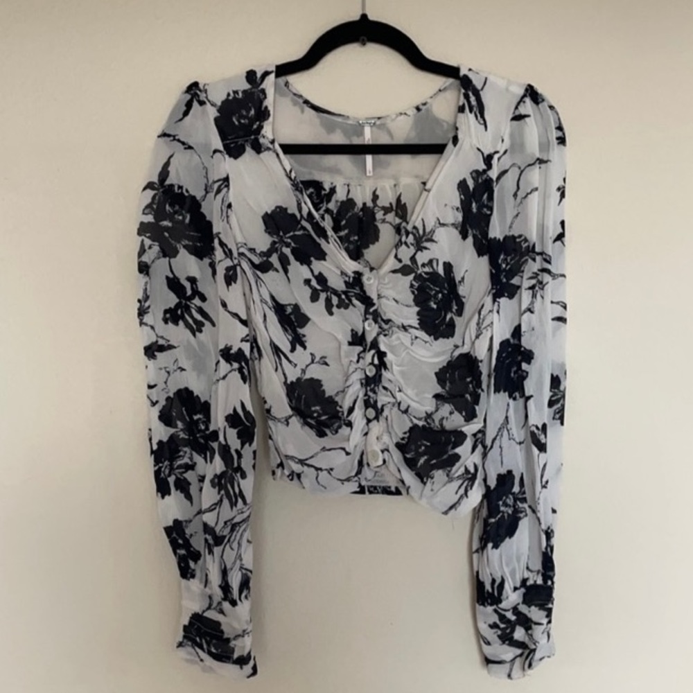 Free People Floral Crop Top